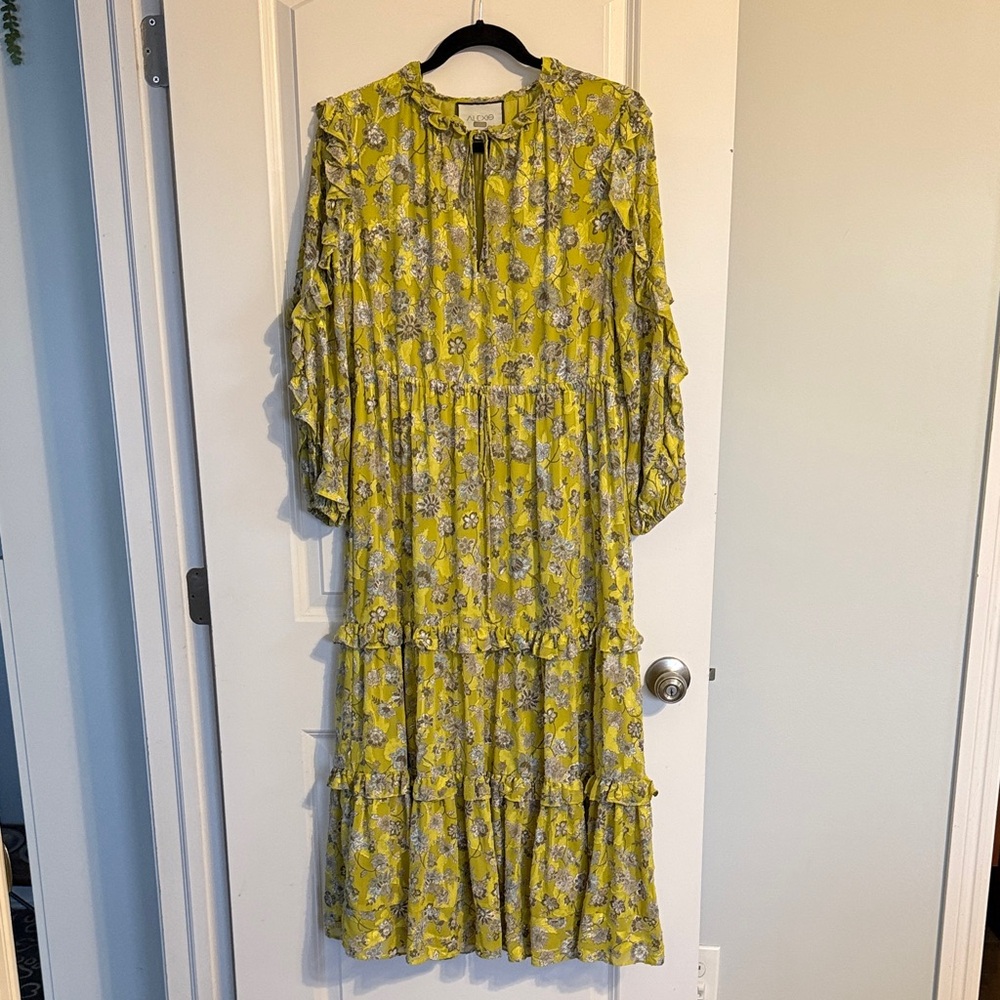 Alexis Yellow Floral Tiered Maxi Dress
